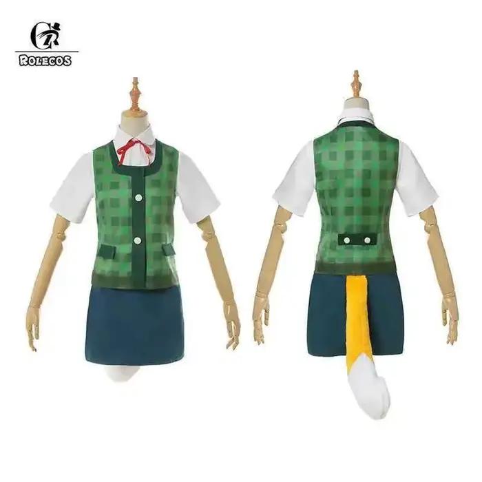 Animal Crossing Isabelle Cosplay Costume jeu Animal Crossing nouveaux Horizons Costume femmes uniforme tenue queue chapeaux