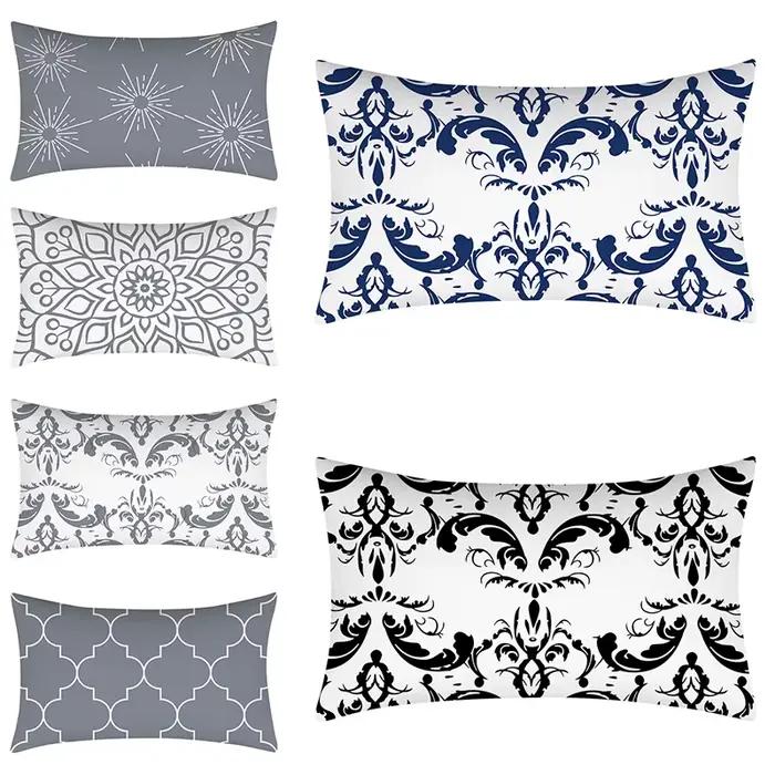 Juste de coussin géométrique en polyester