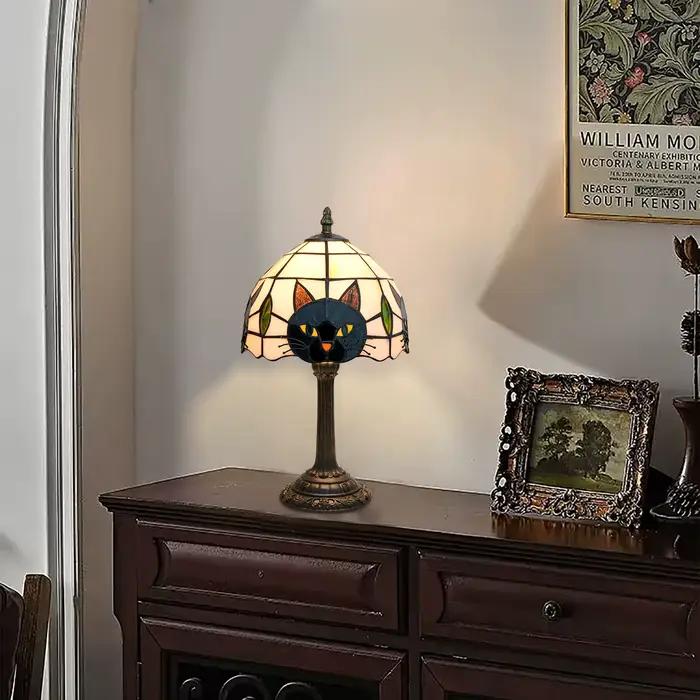 Lampe de table chat noir pour la décoration