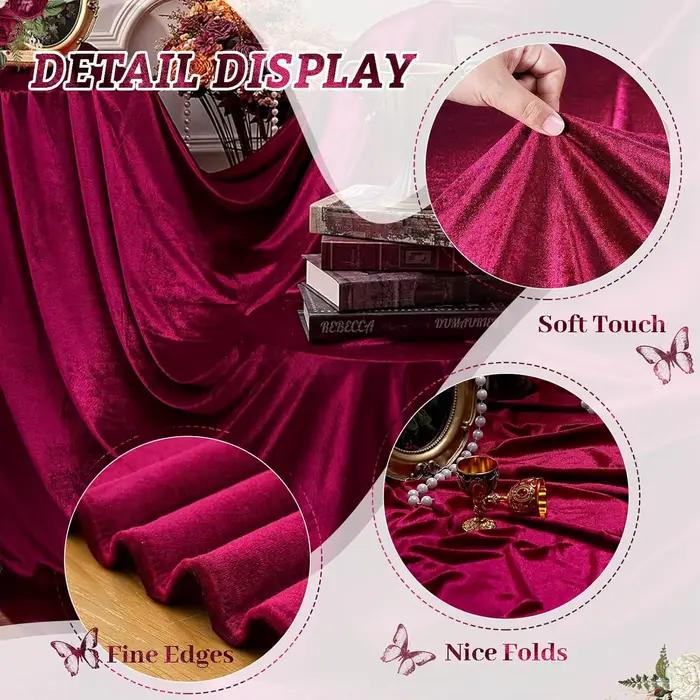 Nappe en velours rouge