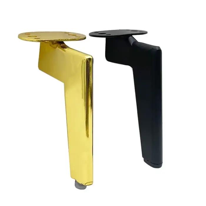 4 pièces Pieds de meuble en métal 12/15/18cm, style luxe léger, pour canapé, meuble TV, commode et table basse, quincaillerie