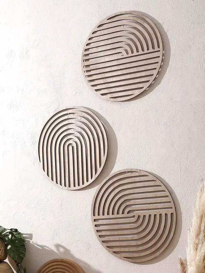 Décoration murale en bois naturel