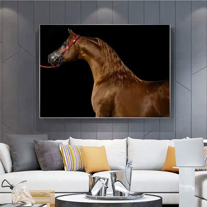 Belle peinture sur toile de cheval arabe