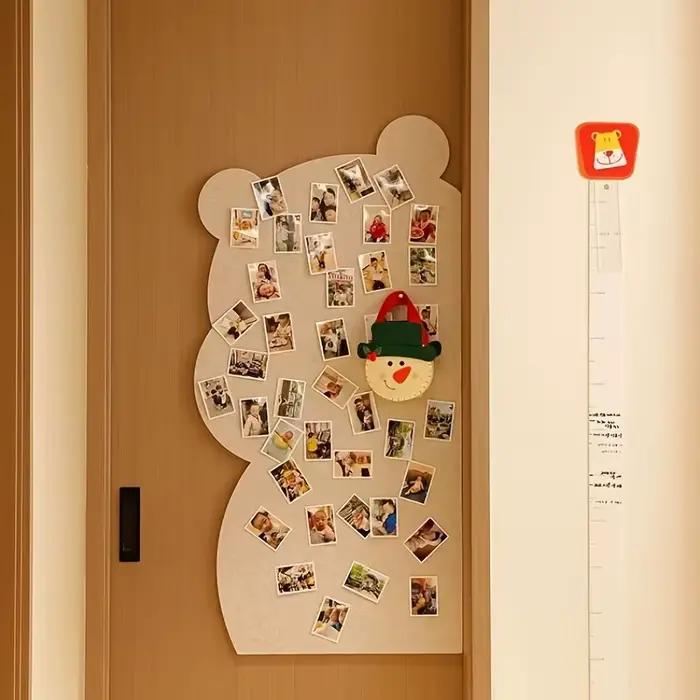 Décoration murale en feutre en forme d'ours mignon