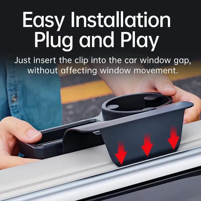 Support de téléphone pour porte-gobelet de voiture, plateau de rangement pour porte latérale, fenêtre, baril, poche, support de rangement suspendu avec accessoires intérieurs de voiture