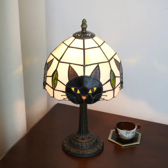 Lampe de table chat noir pour la décoration