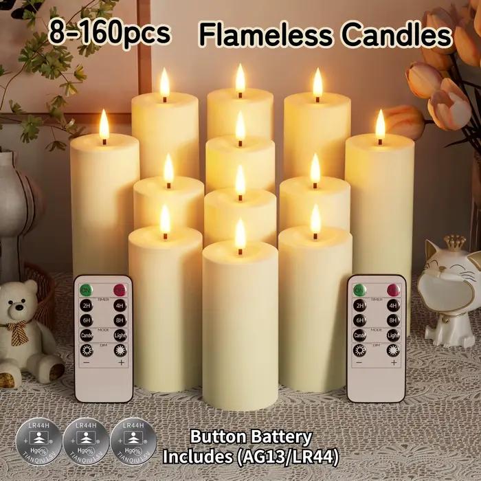 Bougies LED à télécommande avec piles