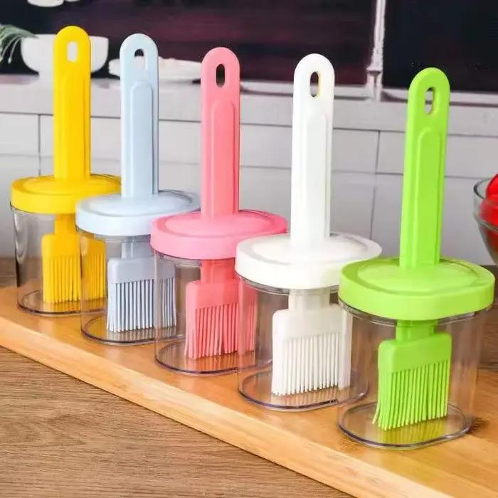 Brosse de barbecue en silicone de type fendu, haute température, degré, nylon, huile, bouteille, gâteau, cuisson, crème, cuisson, cuisine, outil ménager