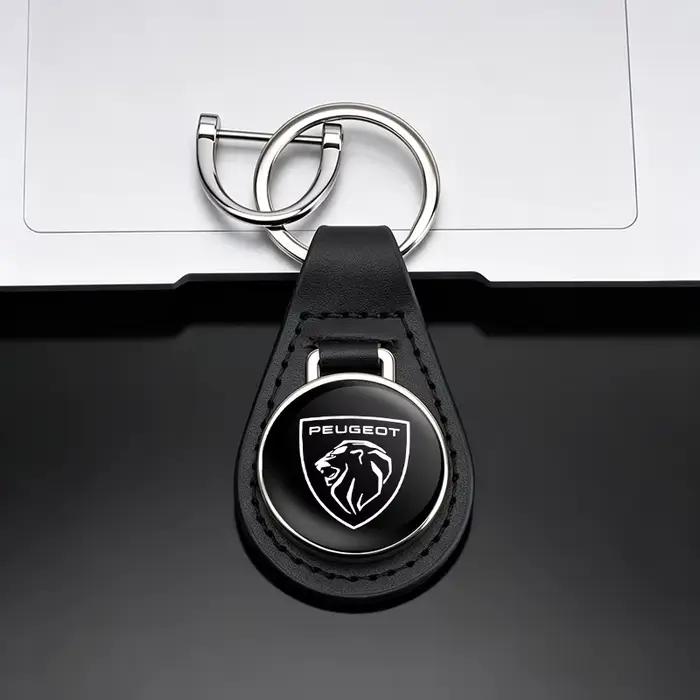 Porte-clés de voiture, accessoires, pendentif, anneaux métalliques pour Peugeot 408 4008 308 3008 Rifter 5008 508 2008 208 Rcz 407 108 306