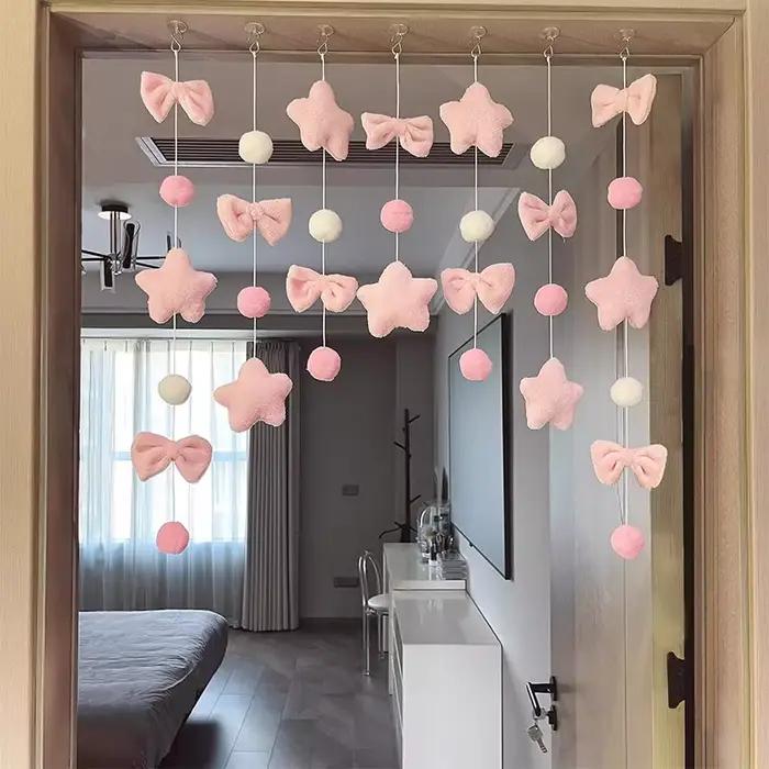 Rideau de porte à nœuds mignon