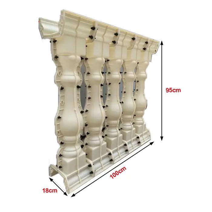 5 par mètre ABS terrasse coulée décorative main courante vase colonne béton clôture forme balustrade moule