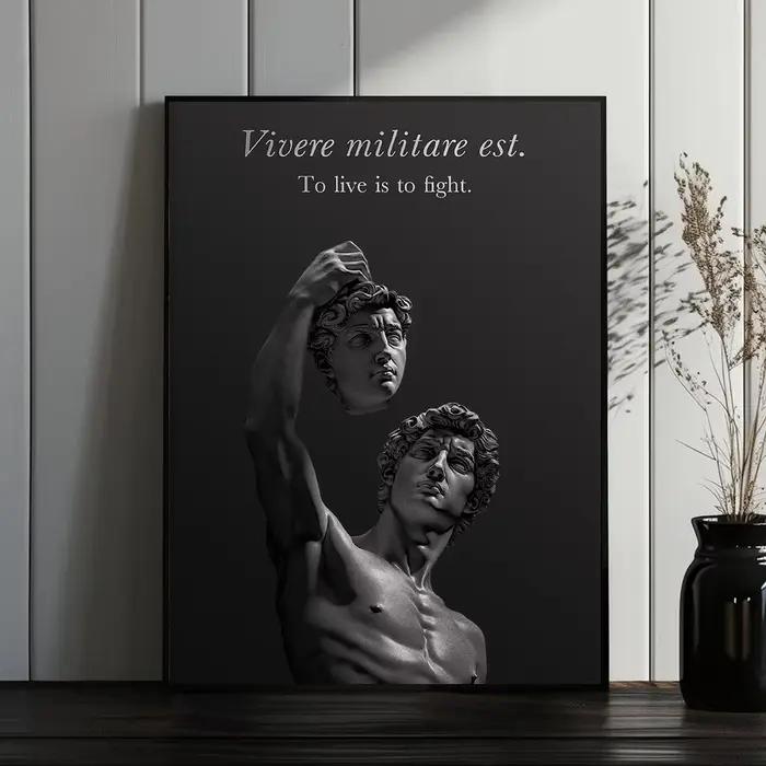 Alexandre la grande citation artistique mural de motivation guerrier spartiate toile affiche grecque antique Statue en Bronze Sculpture décor de chambre
