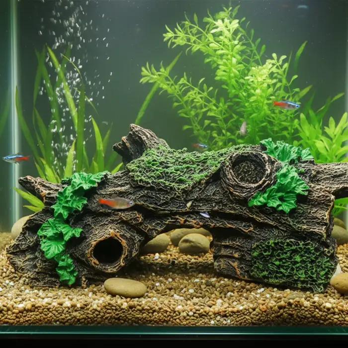 Décor d'aquarium en bois flotté