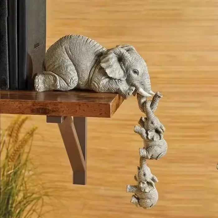 Statues d'éléphant en résine