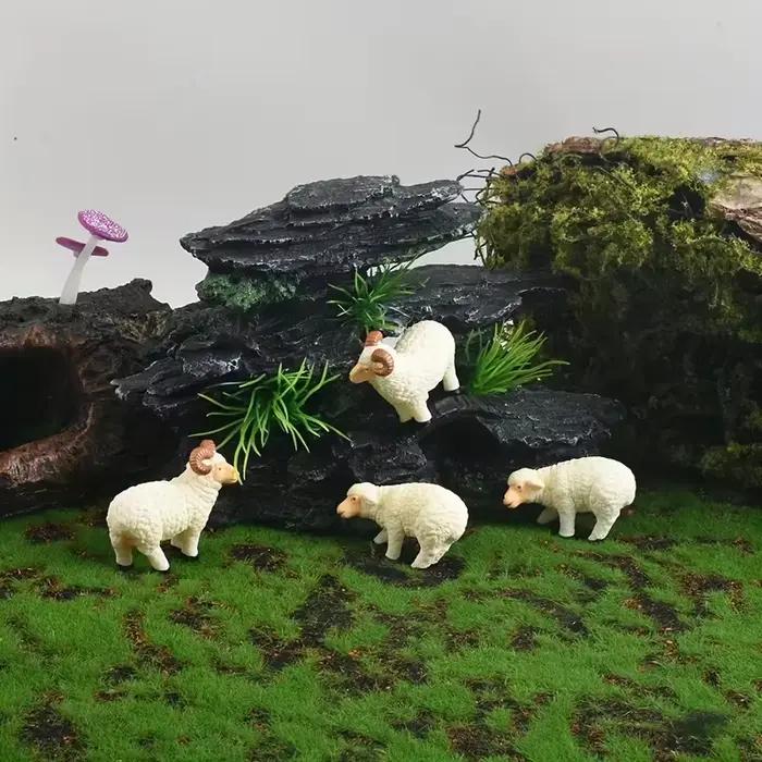 Figurines de mouton décoratives en résine