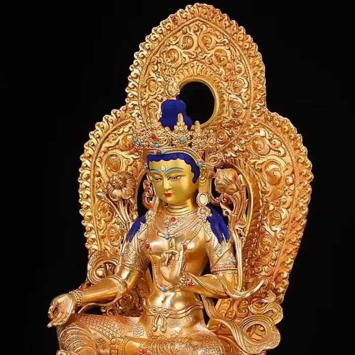 Statue de bouddha Tara vert
