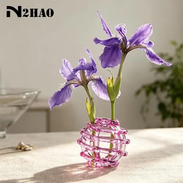 Vase en résine transparente design zen moderne vase d'art hydroponique minimaliste pour bureau ou maison occasions spéciales