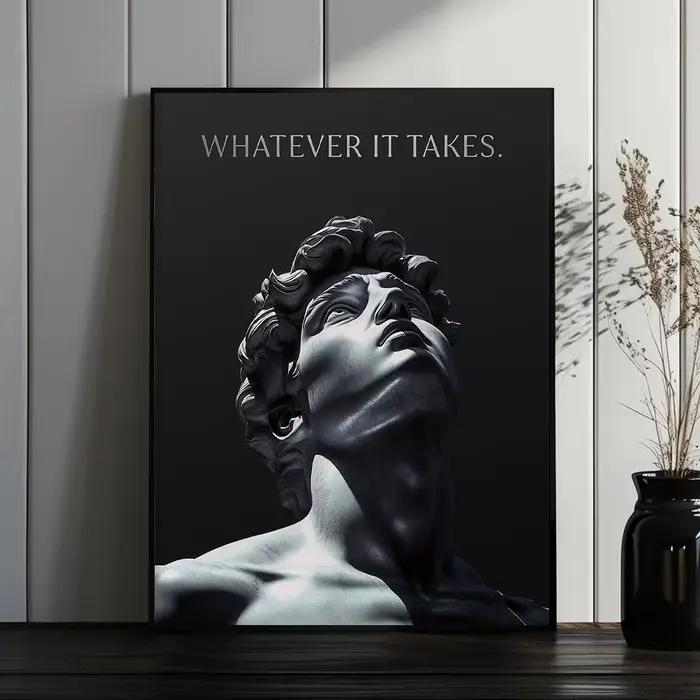 Alexandre la grande citation artistique mural de motivation guerrier spartiate toile affiche grecque antique Statue en Bronze Sculpture décor de chambre