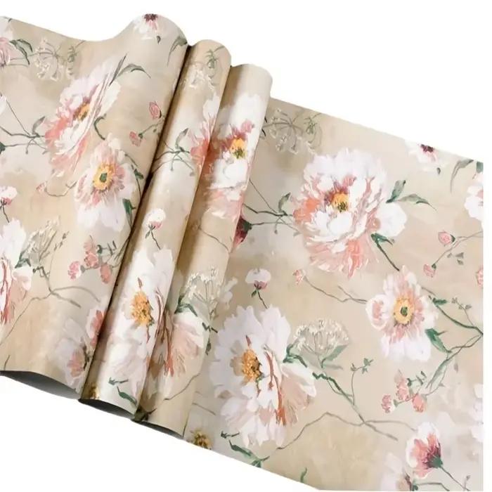 Papier peint auto-adhésif à fleurs rurales