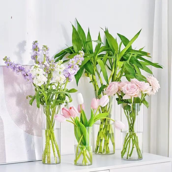 Vase en plastique incassable moderne pour décoration intérieure, vase de plancher avec fleurs sèches ou vertes, cadeau pour femme occasions spéciales
