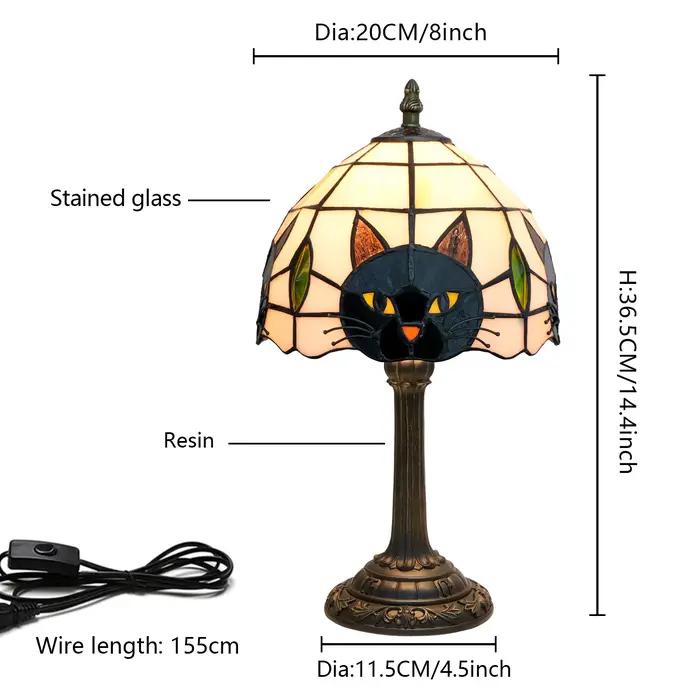 Lampe de table chat noir pour la décoration