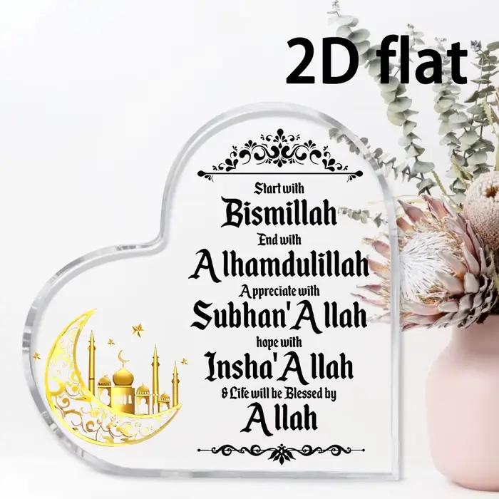 Effet acrylique/motif 2D plat élégant décoration acrylique pour Ramadan et Eid