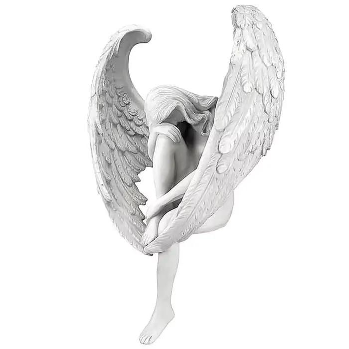 Sculpture créative décoration rédemption ange Statue bijoux rédemption Statuette jardin religieux décoration de la maison 15x13x8 cm
