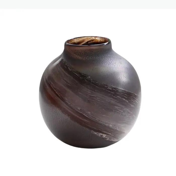 Vase rond en verre peint, pots de plantes, décoration de table, arrangement floral, vases floraux créatifs, accessoires de décoration moderne pour la maison