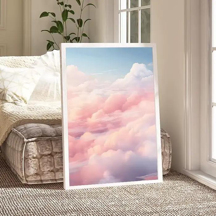 Affiches et imprimés de ciel nuage rose Pastel