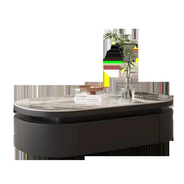 Table basse de luxe avec tiroirs, organisateur moderne pour salon, table d'appoint de rangement design, meuble de style chinois