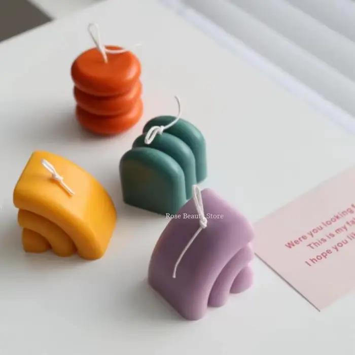 Moule à bougie géométrique en silicone