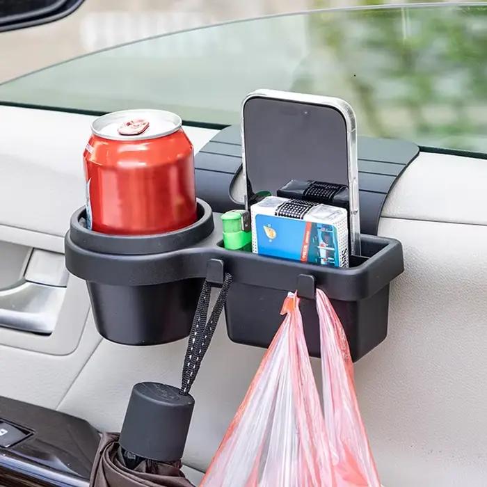 Support de téléphone pour porte-gobelet de voiture, plateau de rangement pour porte latérale, fenêtre, baril, poche, support de rangement suspendu avec accessoires intérieurs de voiture