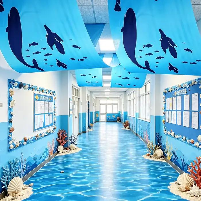 Décoration de plafond en forme de silhouette de baleine