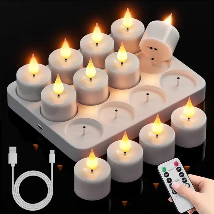 Bougies chauffe-plat LED rechargeables