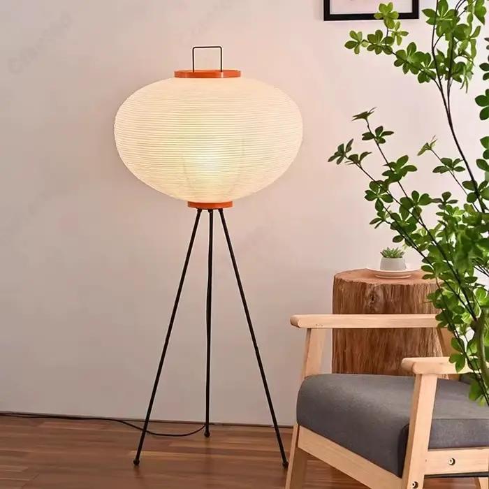 Lampadaire LED en papier de riz