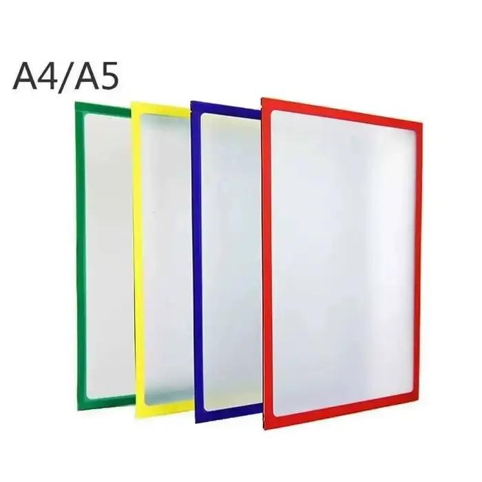 Cadres photo magnétiques colorés A5 Aimants photo Cadre photo PVC Décoration d'intérieur Cadre photo magnétique moderne