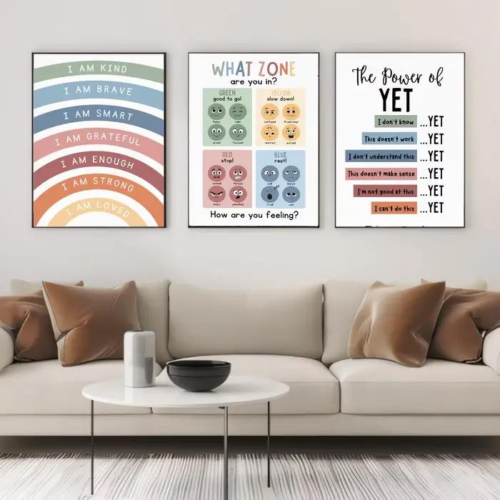 Autocollants d'affiche météo Alphabet éducatif pour pépinière