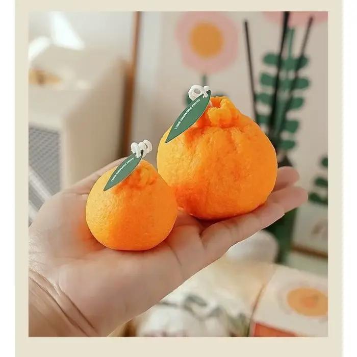 Bougie de style d'aromathérapie créative, 1 pièce, Orange laid, décoration de bureau, grand Orange, grand Li, nouvel an, mariage
