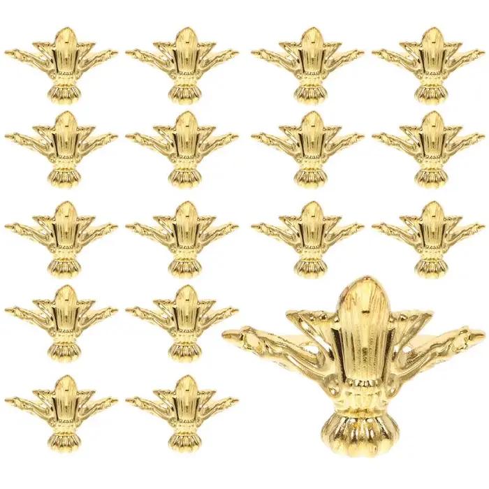 Support de Pieds de Boîte à Bijoux en Alliage de Zinc, 20 Pièces, Boîtier en Bois, Protecteur d'Angle