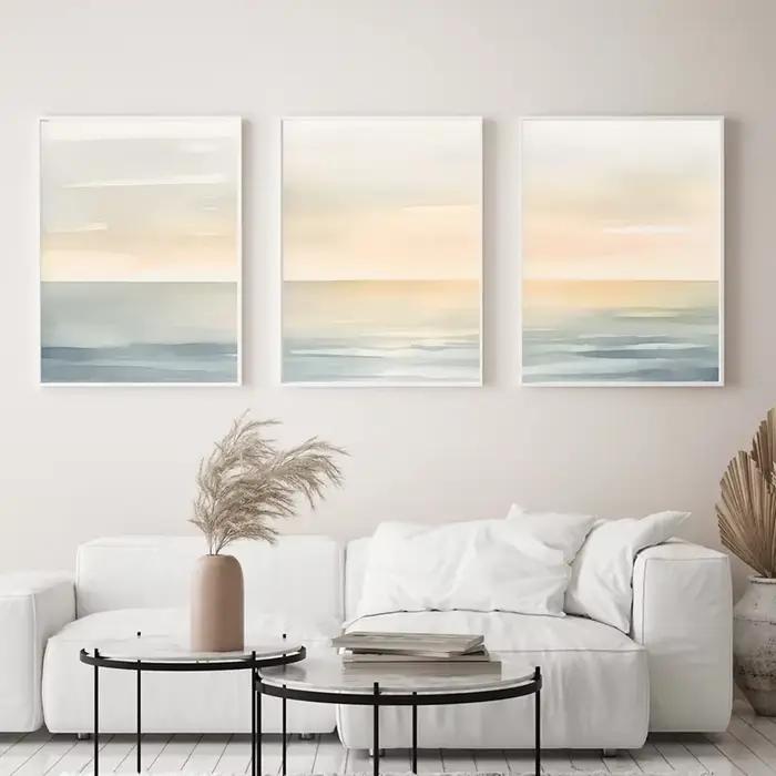 Lot de 3 tableaux muraux en toile