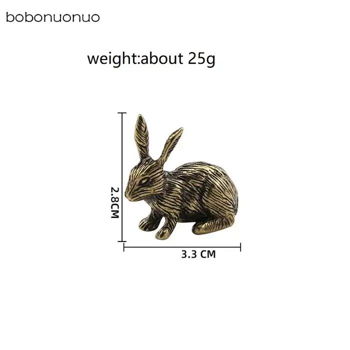 Figurines miniatures de lapin mignon en cuivre