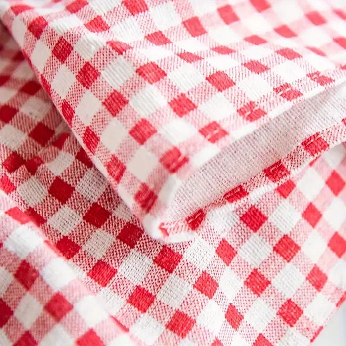 Nappe de noël à carreaux de buffle rouge et blanc