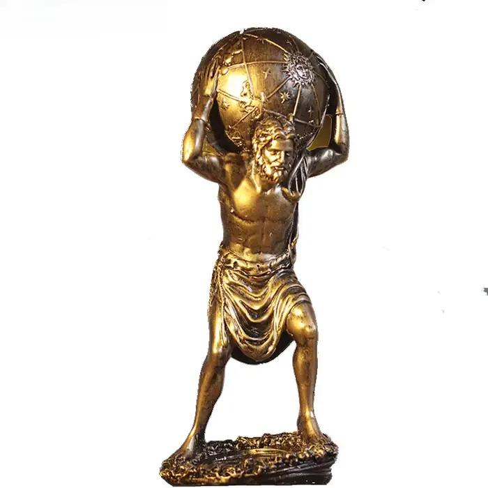 Statue grecque des prHub, Atlas des Titans, Tenant le ciel, Figurines d'Auckland, Décoration de salon, Sculpture Rick, Figurines mythologiques en résine