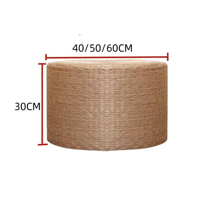 Coussin de siège Futon tissé en paille fait à la main, tatami de style japonais, tapis de méditation, balcon extérieur, petit coussin de loisirs