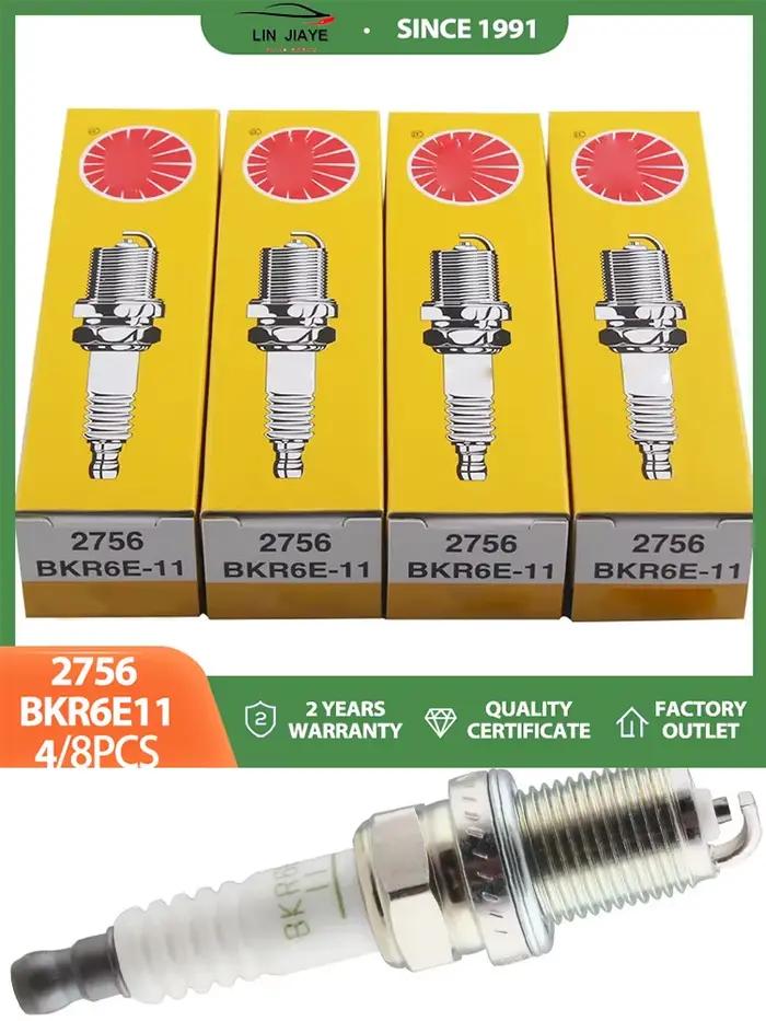 Bougie d'allumage 2756 BKR6E11 pour HYUNDAI ACCENT KIA MAZDA CHEVROLET CRUZE SUZUKI SWIFT TOYOTA COROLLA YARIS NISSAN haute Performance