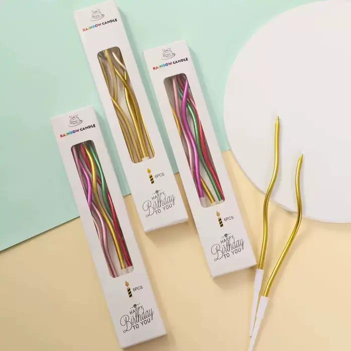 Bougies en spirale bouclées