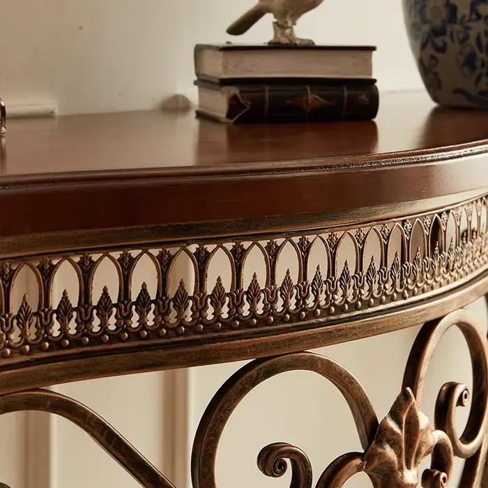 Tables de Console classiques américaines Design rétro Tables de Console Vintage de luxe Console de beauté du milieu du siècle Meuble meubles maison