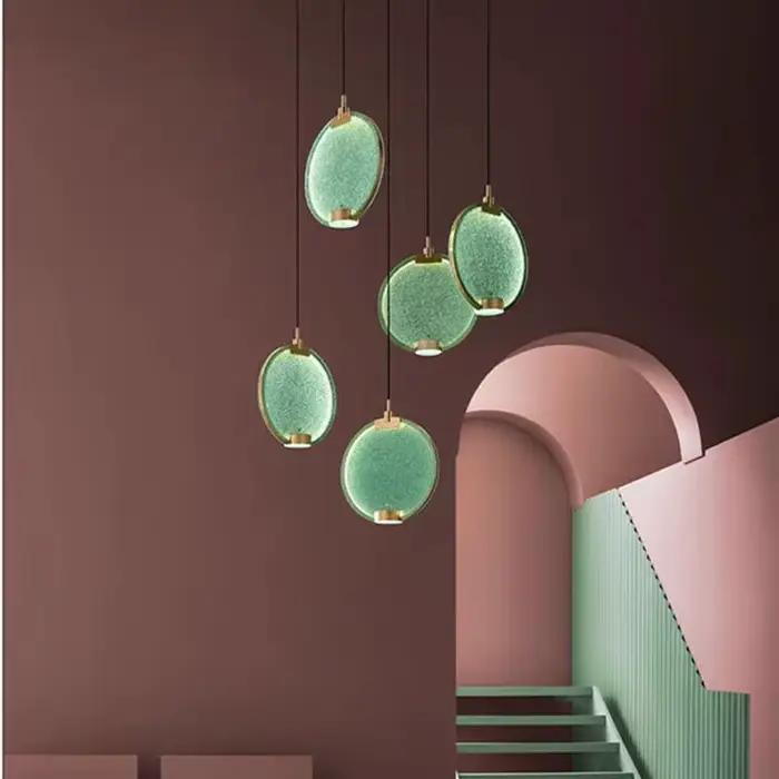Scandi horo-Lampe LED Ronde en Verre et Métal localité, Luminaire Décoratif d'Nik, Disponible en Blanc et Rose, Idéal pour une Salle à Manger, une Cuisine ou un oral et