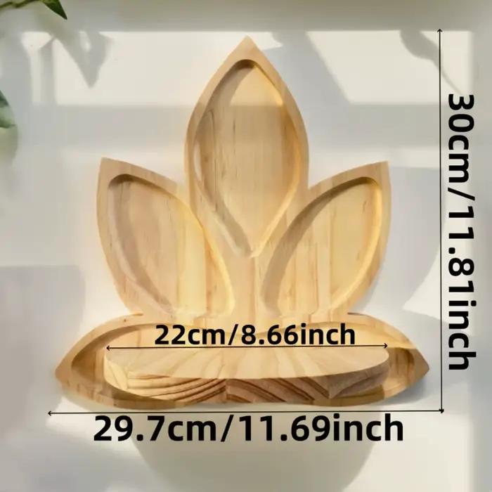 Étagères murales en bois en forme de fleur de lotus