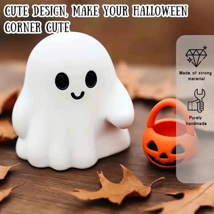 1 pièces mignon citrouille Orange transportant des fantômes Halloween résine intérieur extérieur décoration de fête effrayante avec des yeux et des paniers expressifs